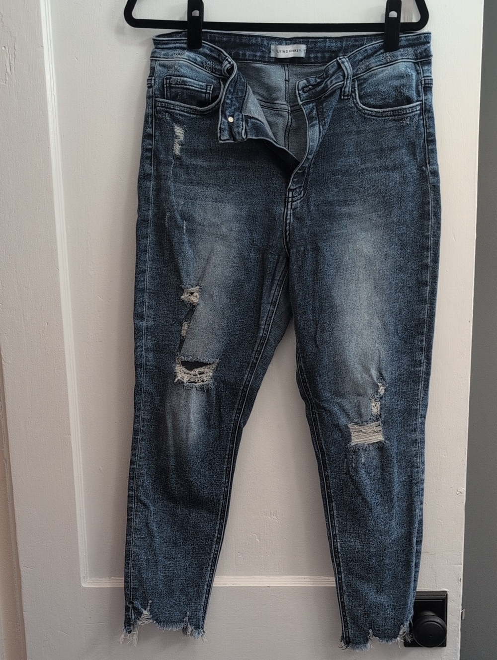 Flying Monkey Size 32 Distressed Blue Denim Jeans